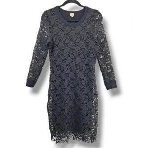 WILFRED Black Lace Panels Cocktail Dress Size XS